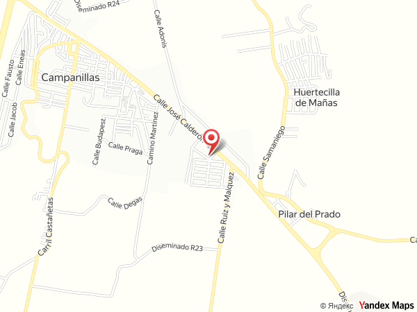 Mapa de ubicación de La Mirada Pádel en Campanillas, Málaga